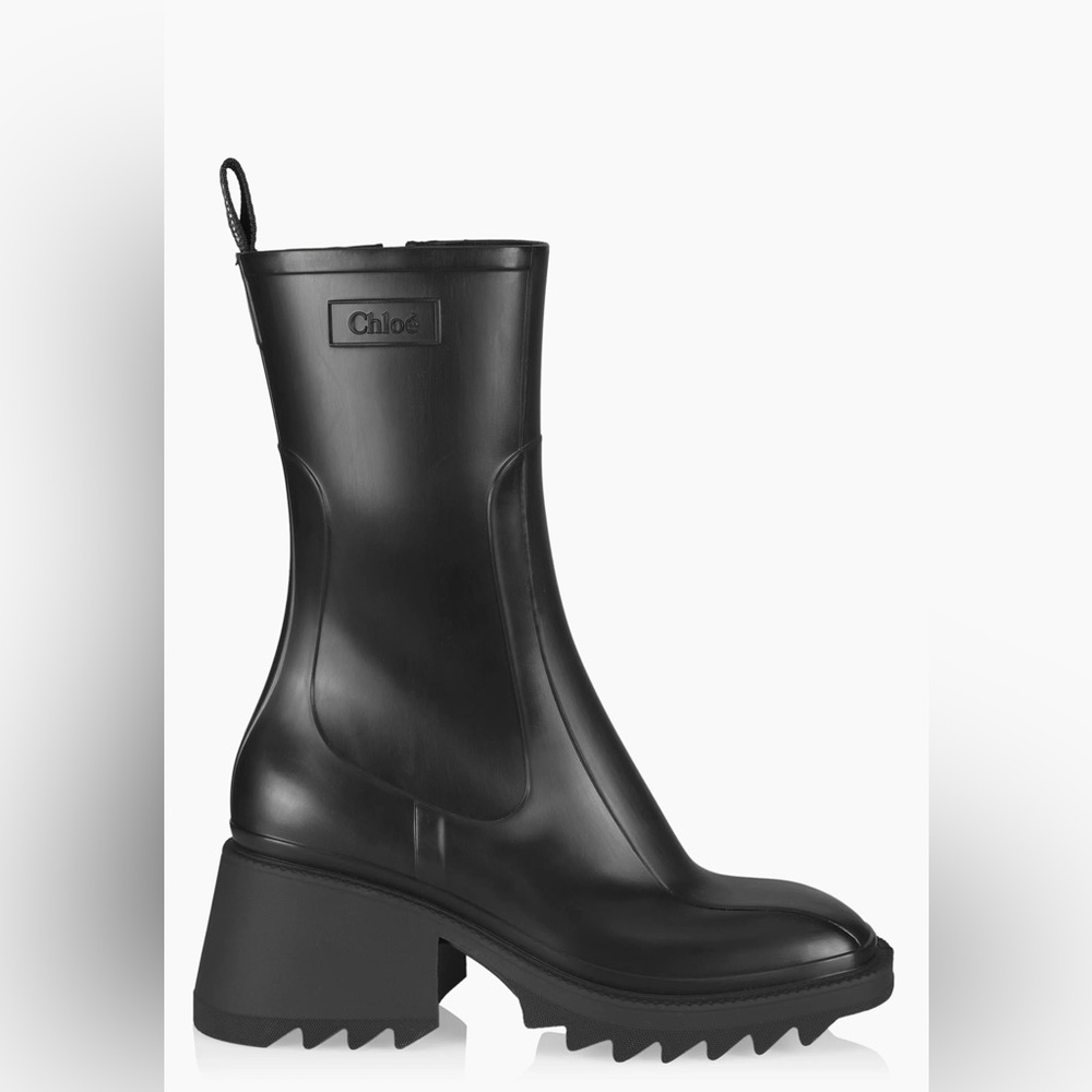 Chloé Betty PVC Short Rain Boots / Black / Size 37
